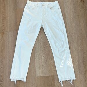 Frame Denim White Straight Leg Jeans